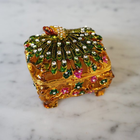 Peacock Trinket Container - Picture 3 of 5